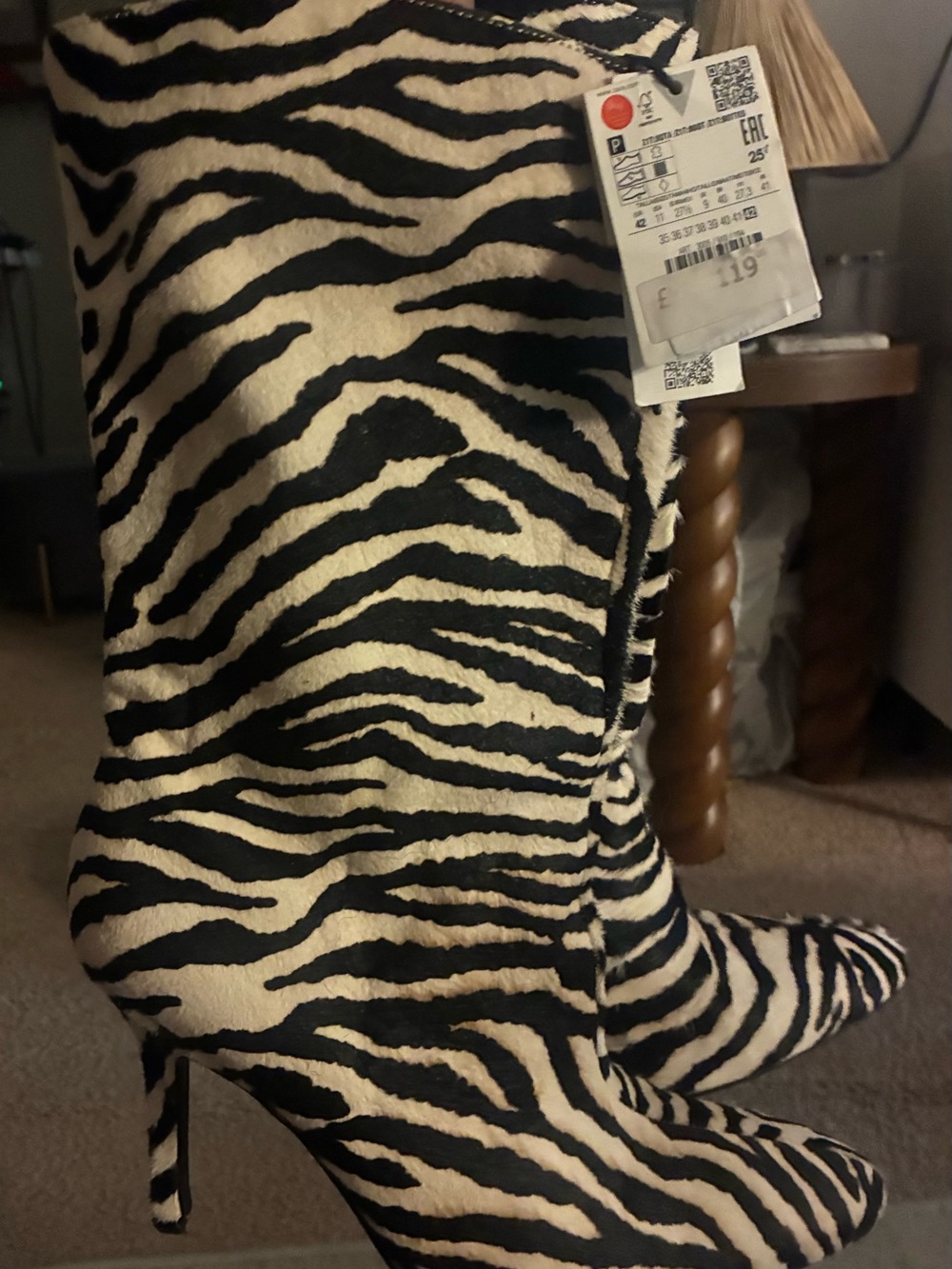 Zara Zebra Boots